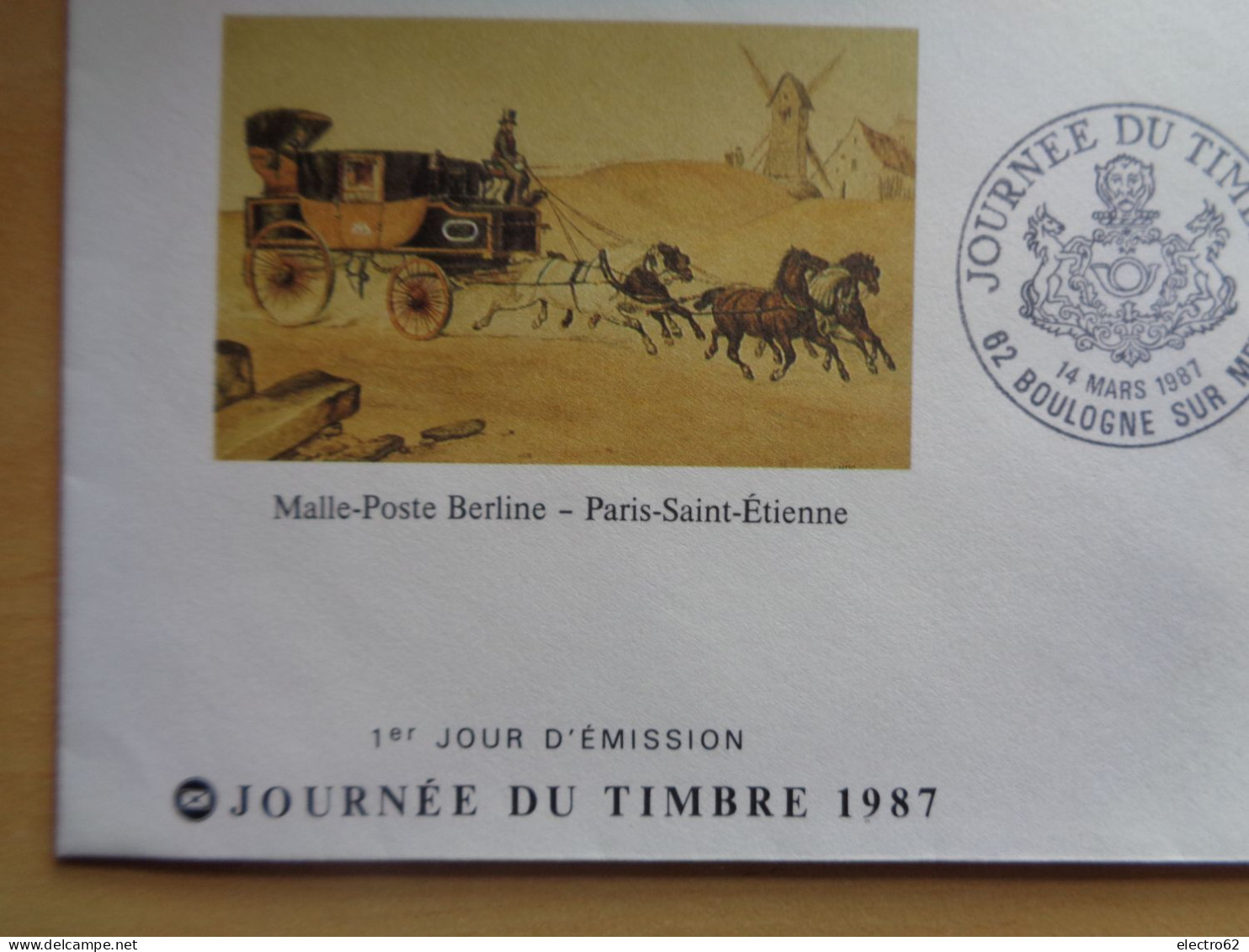 Journée Du Timbre Poste Malle-poste Berline Paris Saint Etienne El Correo Das Postamt The Post Office 1987 - Diligences