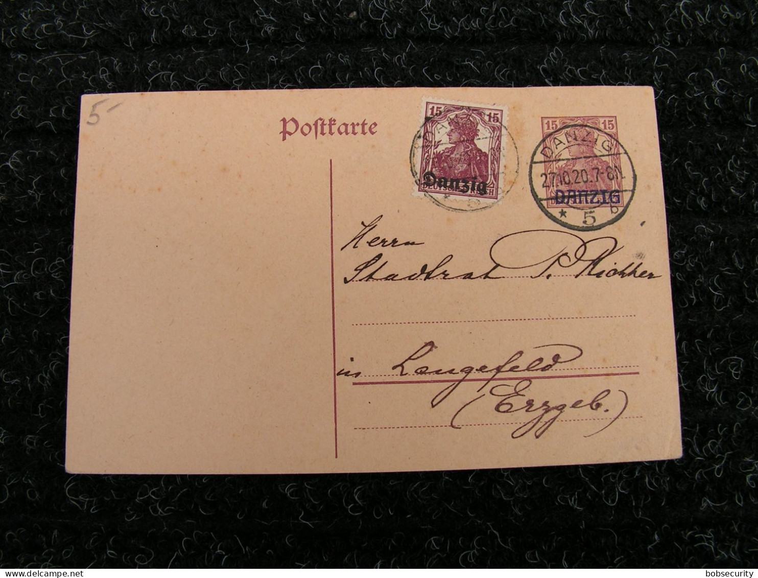 Danzig Karte 1920 - Enteros Postales