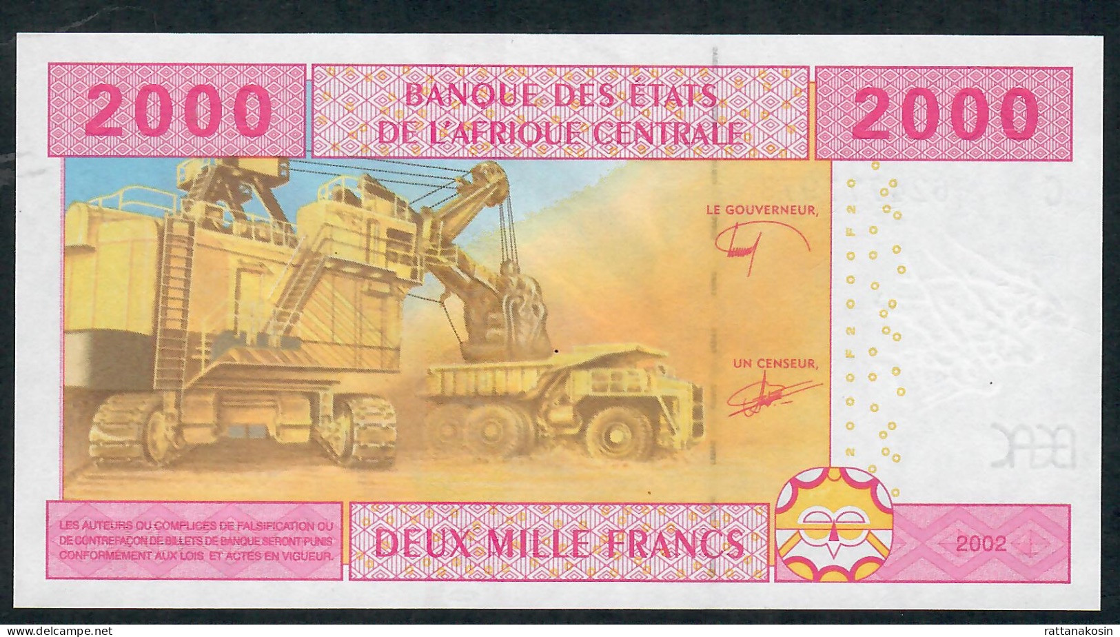 C.A.S. CHAD  P608e 2000 FRANCS NEW SIGNATURE 14  2022 Or 2023 ??  VERY HARD TO FIND !   UNC. - Zentralafrikanische Staaten