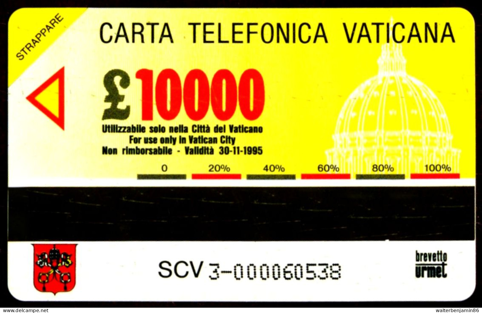 G VA 3 C&C 6003 SCHEDA TELEFONICA NUOVA MAGNETIZZATA VATICANO FRANCOBOLLO COME FOTO - Vaticaanstad