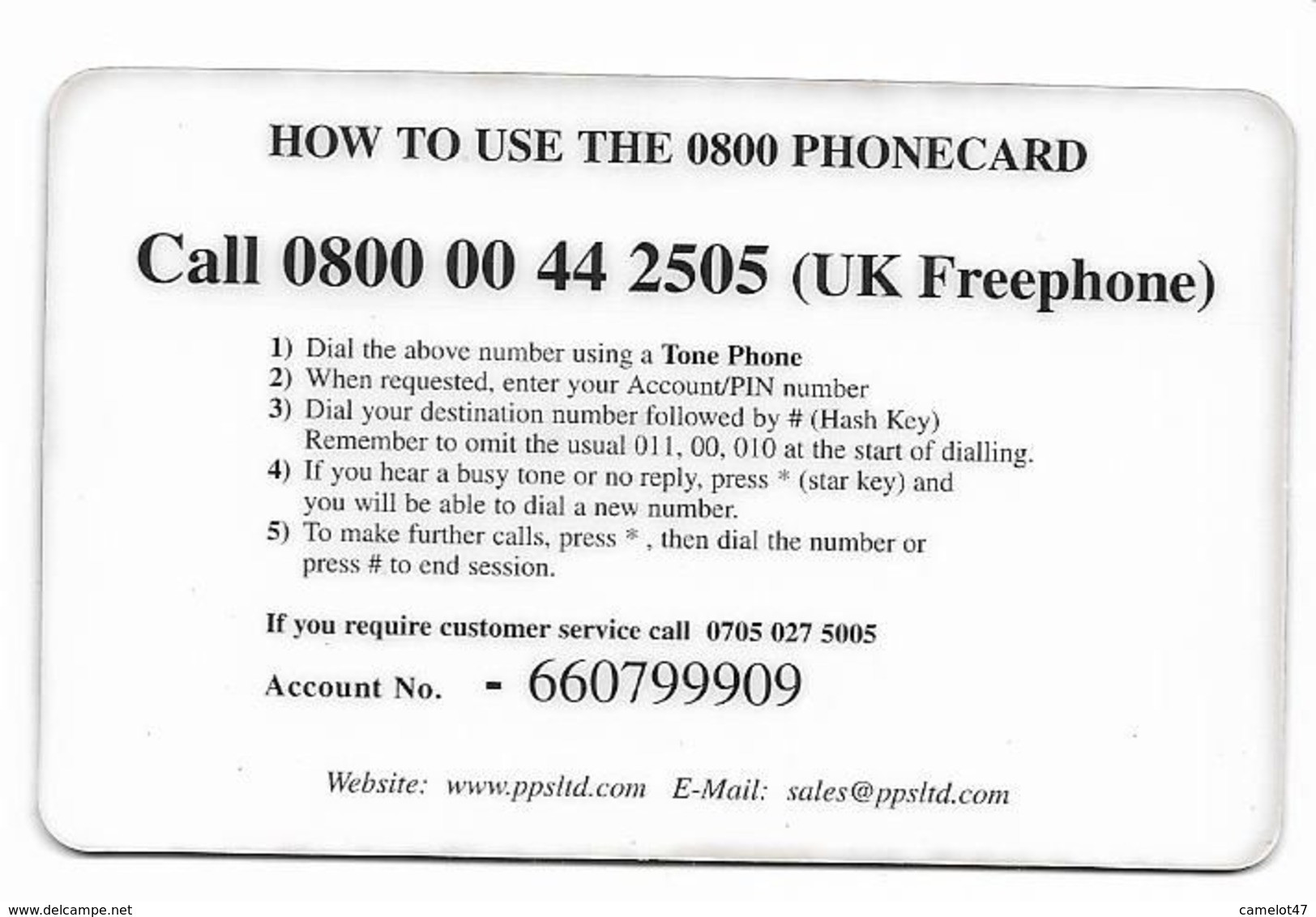 Ppsltd U.K., Blue Velvet, Prepaid Phone Card, PROBABLY FAKE, # Bluevelvet-1 - Cine