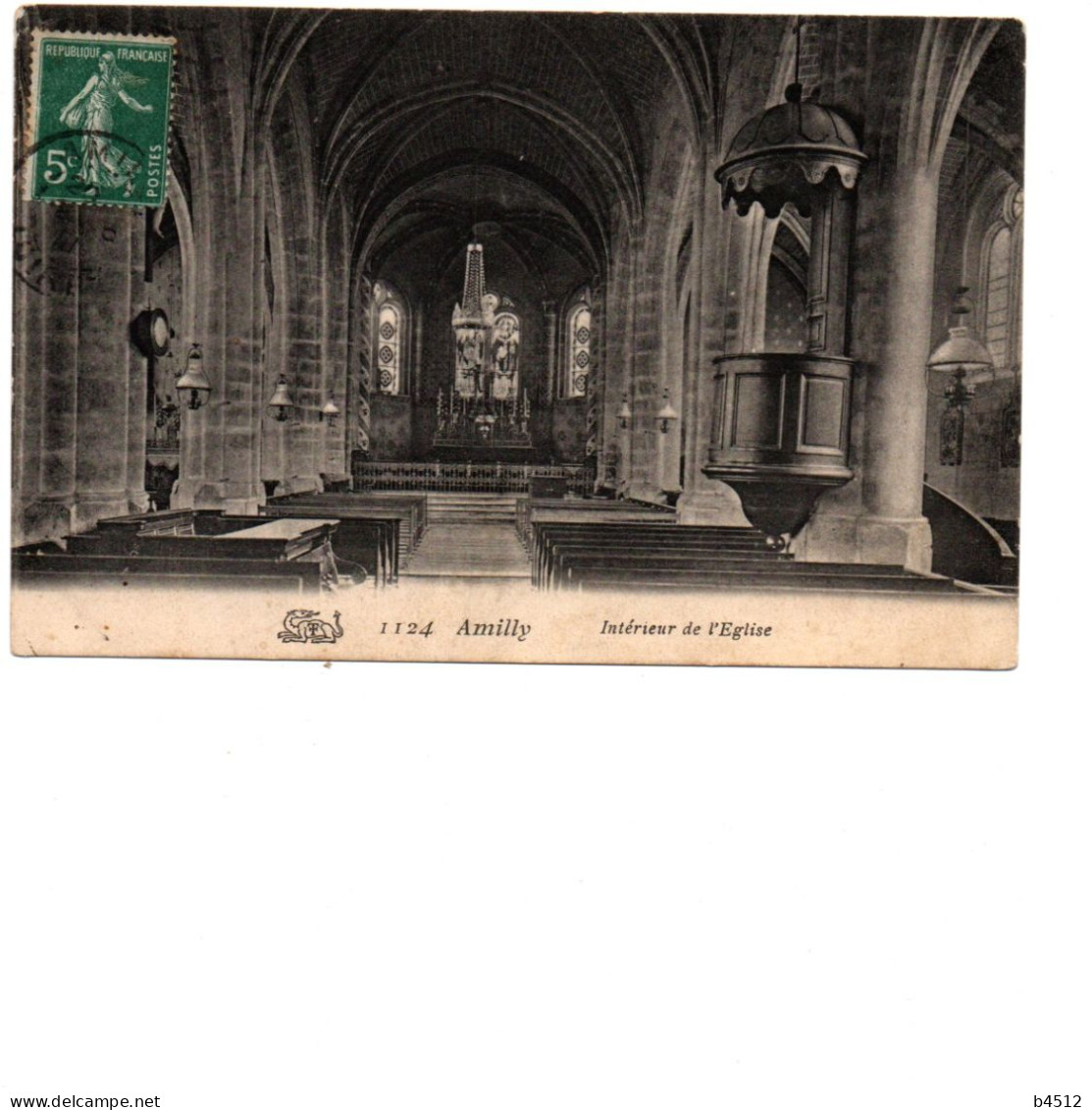 45 AMILLY Intérieur De L'église 1911 - Amilly