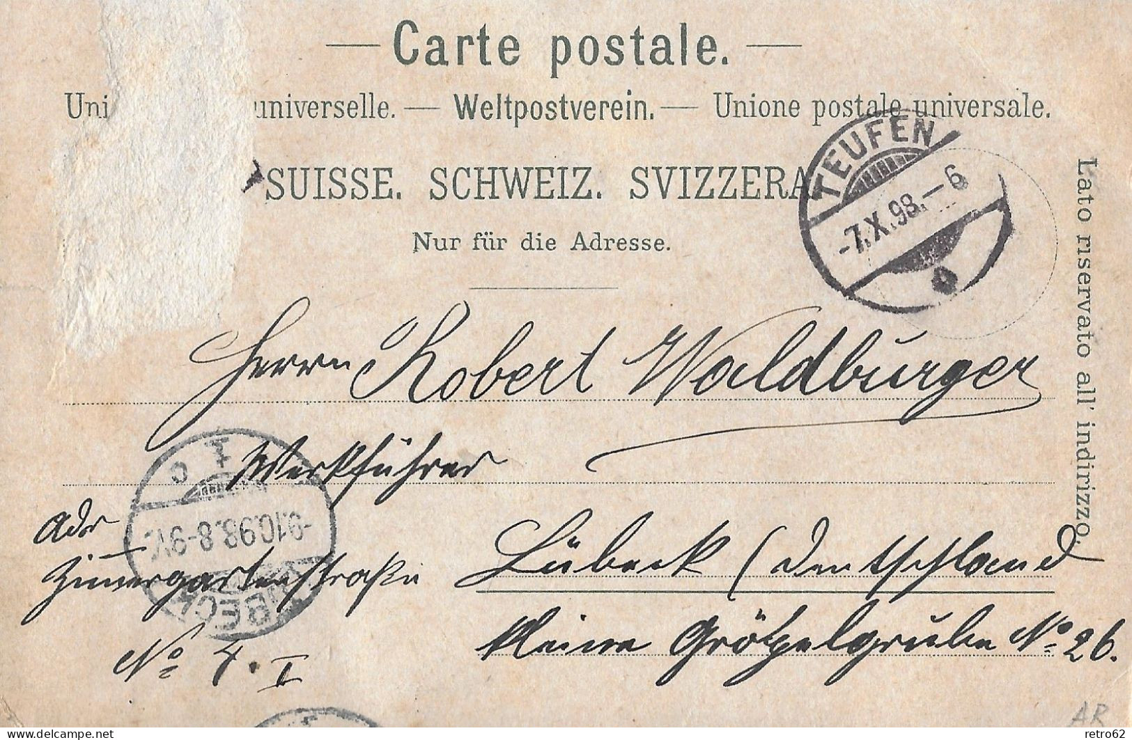 GRUSS AUS TEUFEN ► Alte Mehrbild-Lithokarte Anno 1898 - Teufen