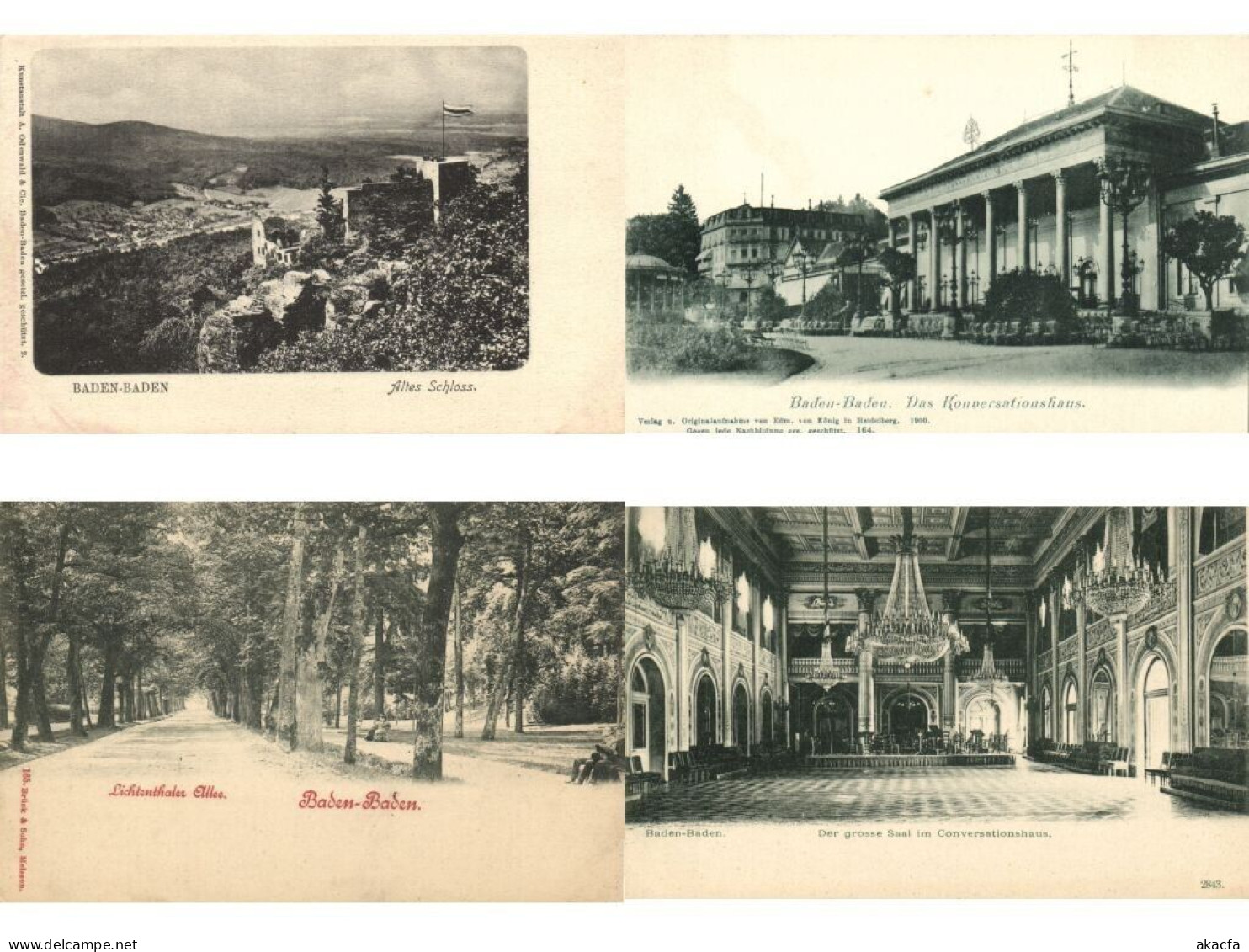 BADEN BADEN Germany 17 Vintage Postcards Mostly Pre-1920 (L6588) - Collections & Lots