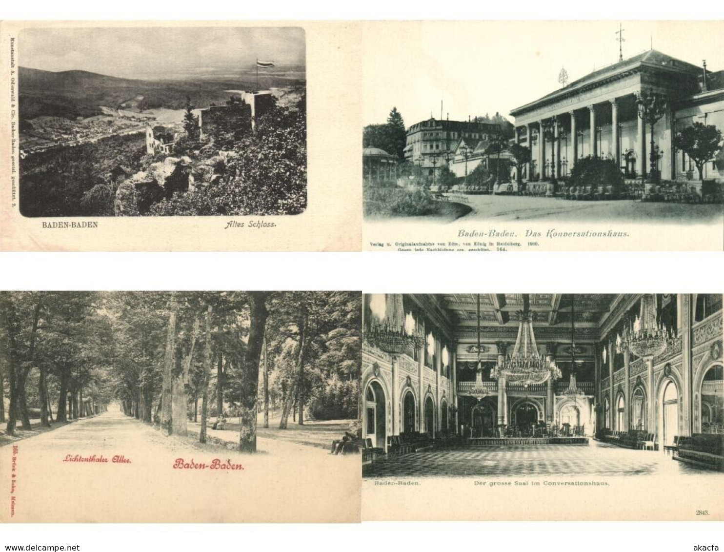 BADEN BADEN Germany 17 Vintage Postcards Mostly Pre-1920 (L6588) - Collezioni E Lotti