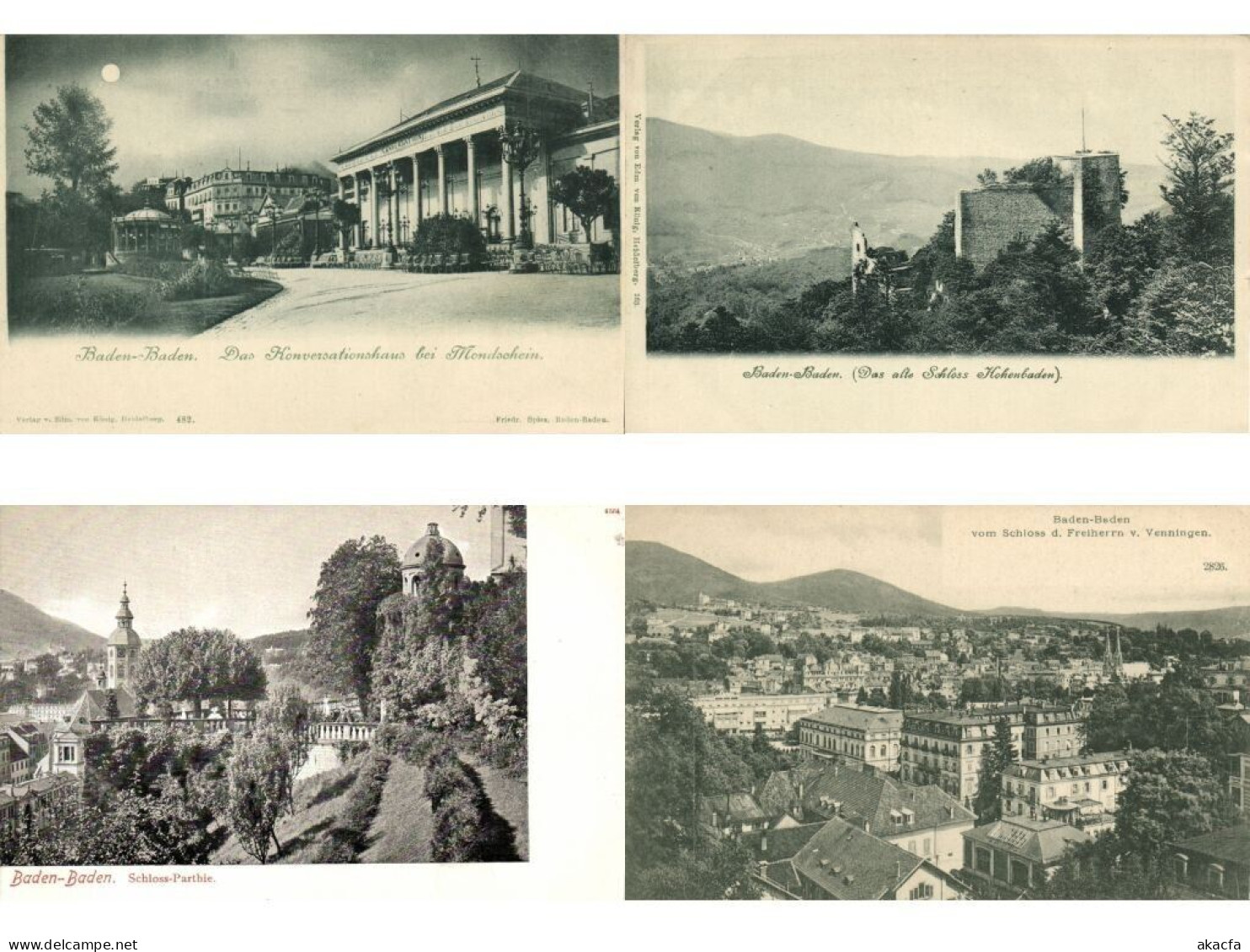 BADEN BADEN Germany 17 Vintage Postcards Mostly Pre-1920 (L6588) - Collezioni E Lotti