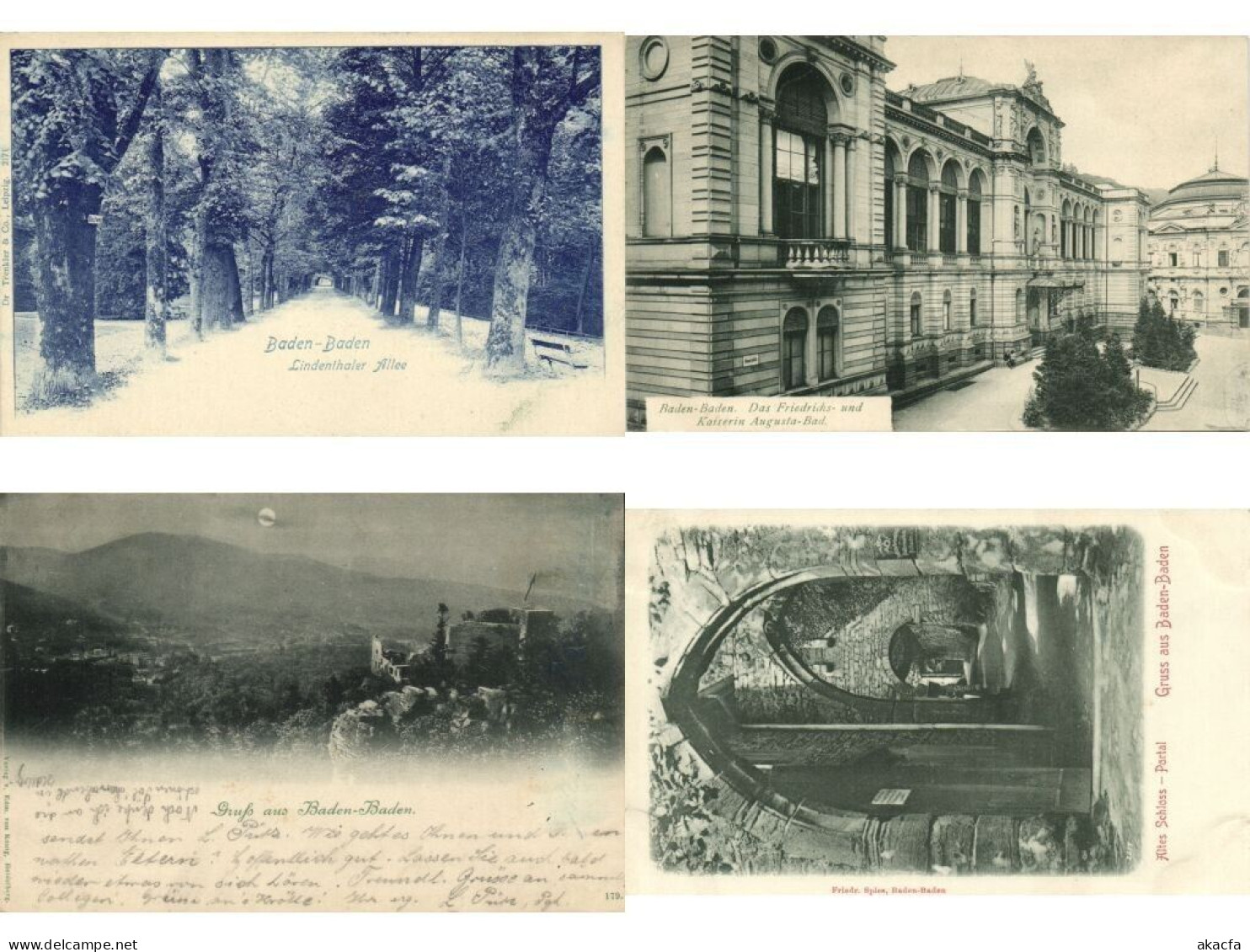 BADEN BADEN Germany 17 Vintage Postcards Mostly Pre-1920 (L6588) - Collezioni E Lotti