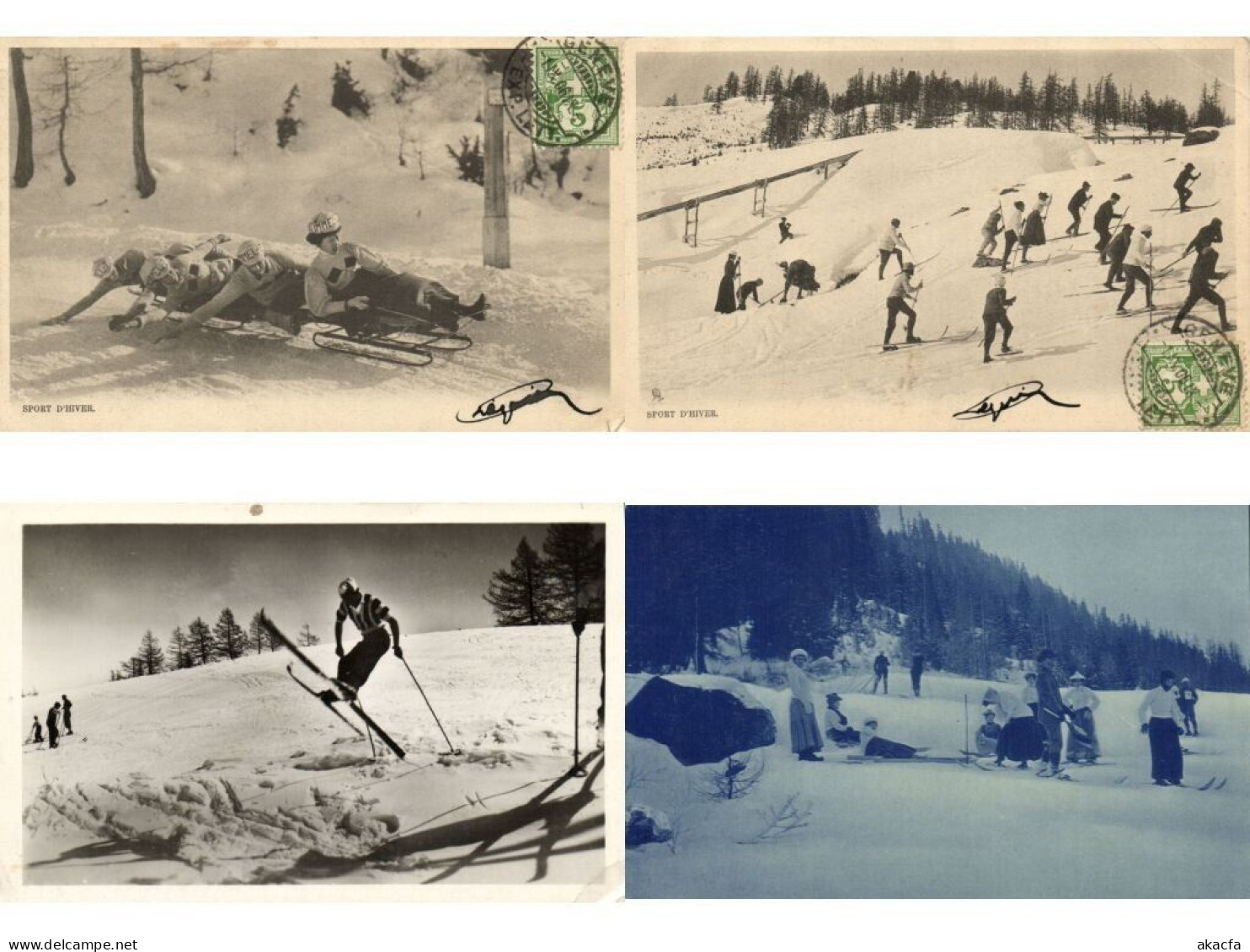 WINTERSPORT INCL. SKIING 25 Vintage Postcards Pre-1940 (L6580) - Verzamelingen & Kavels