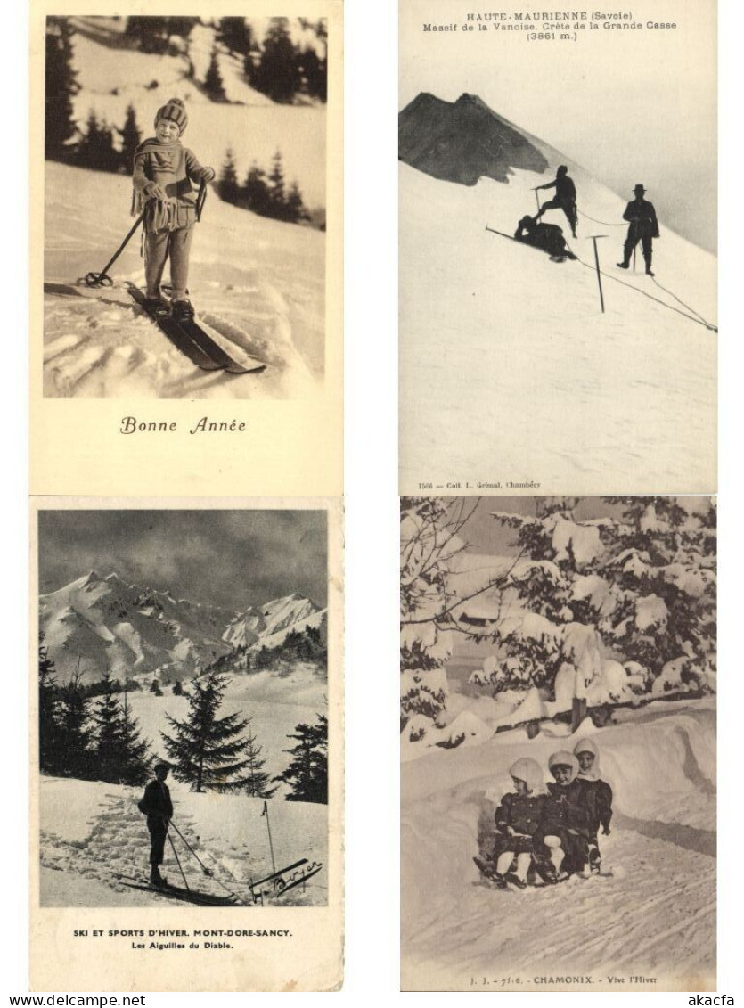 WINTERSPORT INCL. SKIING 25 Vintage Postcards pre-1940 (L6580)