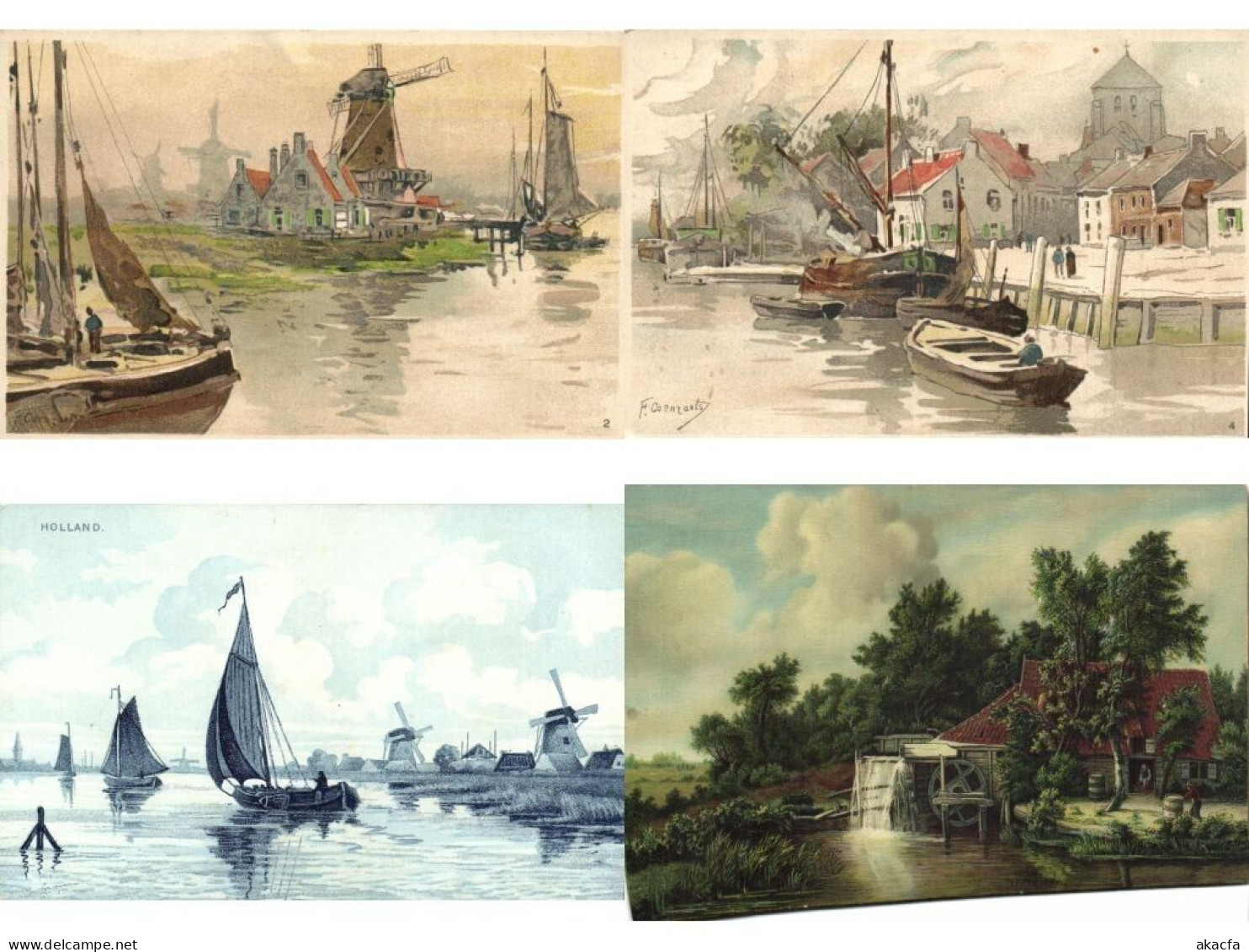 NETHERLANDS 21 Vintage Litho Postcards Mostly Pre-1920 (L6587) - Collections & Lots