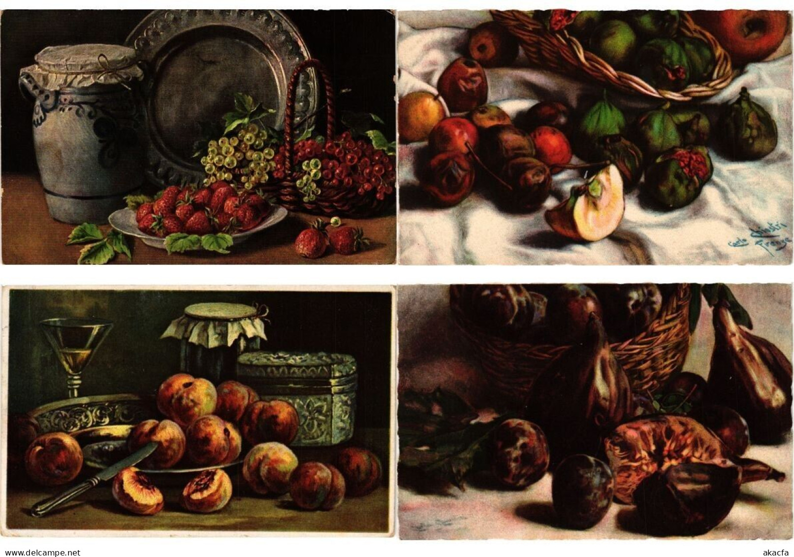 FRUIT, FRUITS, 67 Vintage Postcards Pre-1940 (L6218) - Collections & Lots