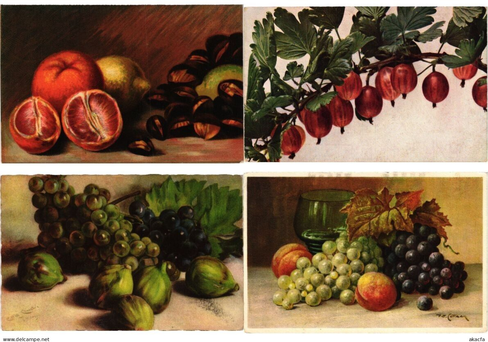 FRUIT, FRUITS, 67 Vintage Postcards Pre-1940 (L6218) - Collections & Lots