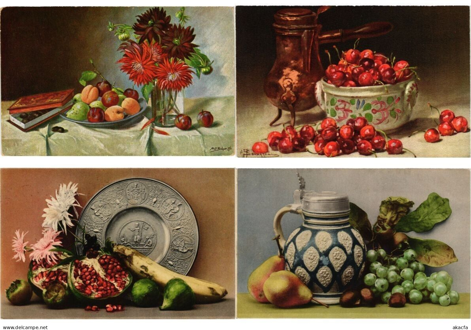 FRUIT, FRUITS, 67 Vintage Postcards Pre-1940 (L6218) - Collections & Lots