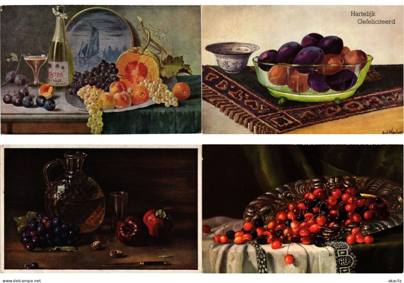 FRUIT, FRUITS, 67 Vintage Postcards pre-1940 (L6218)