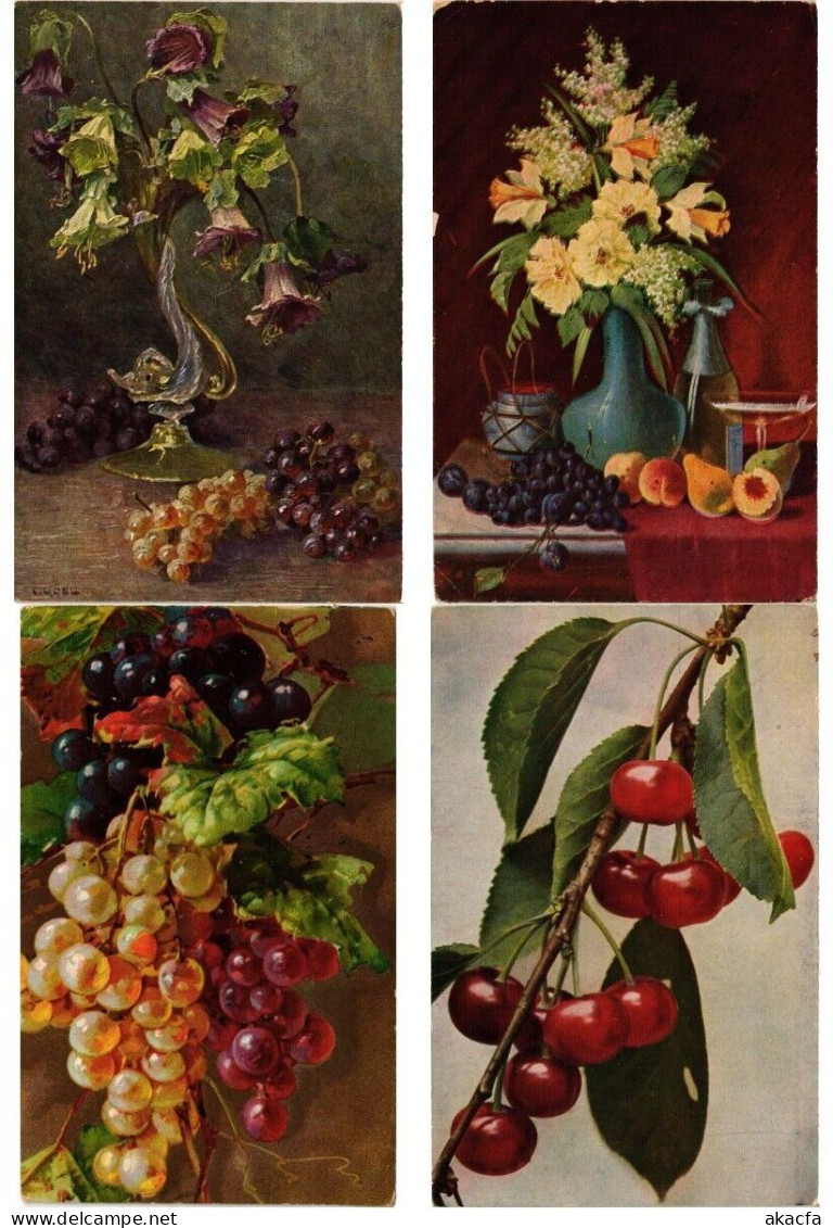 FRUIT, FRUITS, 67 Vintage Postcards pre-1940 (L6218)