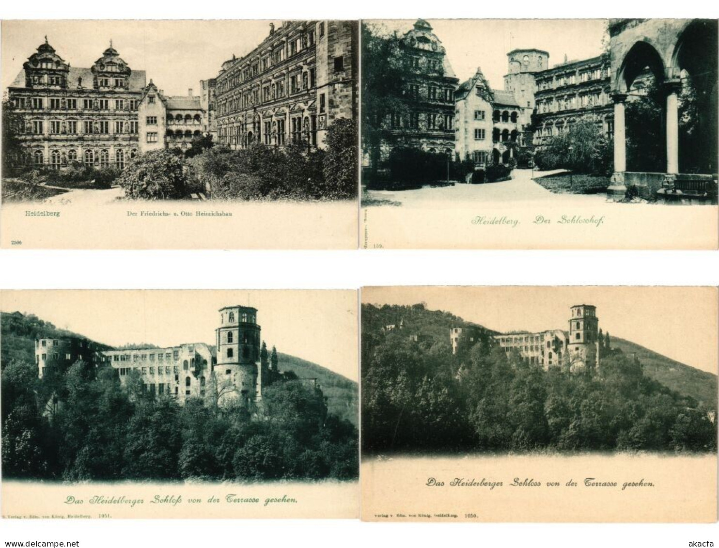 HEIDELBERG Germany 51 Vintage Postcards Mostly Pre-1920 (L6575) - Collections & Lots