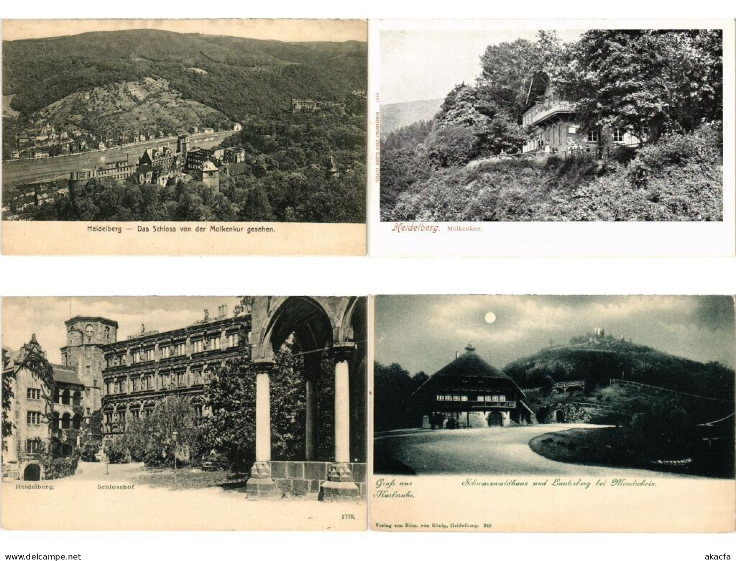 HEIDELBERG Germany 51 Vintage Postcards Mostly Pre-1920 (L6575) - Collections & Lots