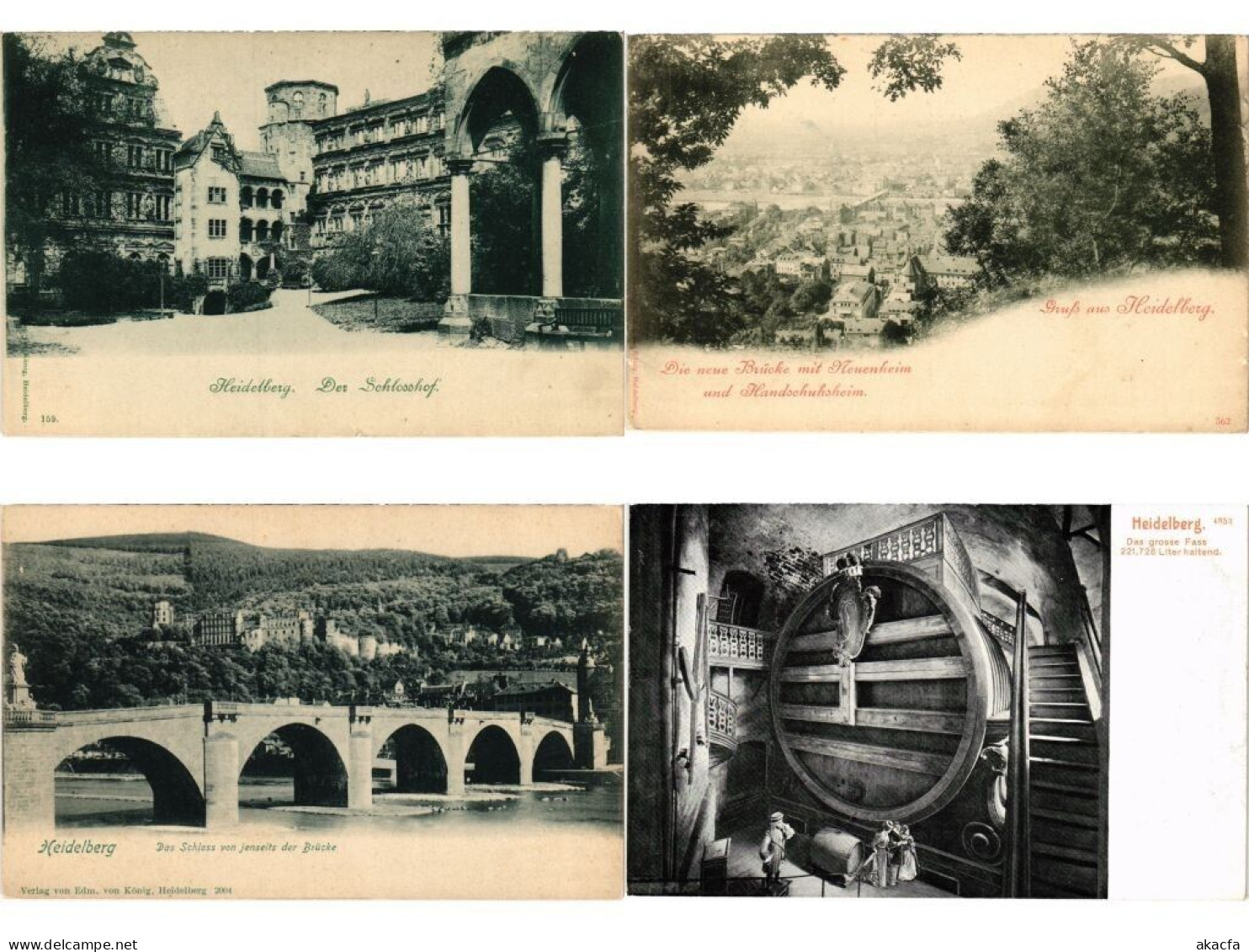 HEIDELBERG Germany 51 Vintage Postcards Mostly Pre-1920 (L6575) - Collections & Lots