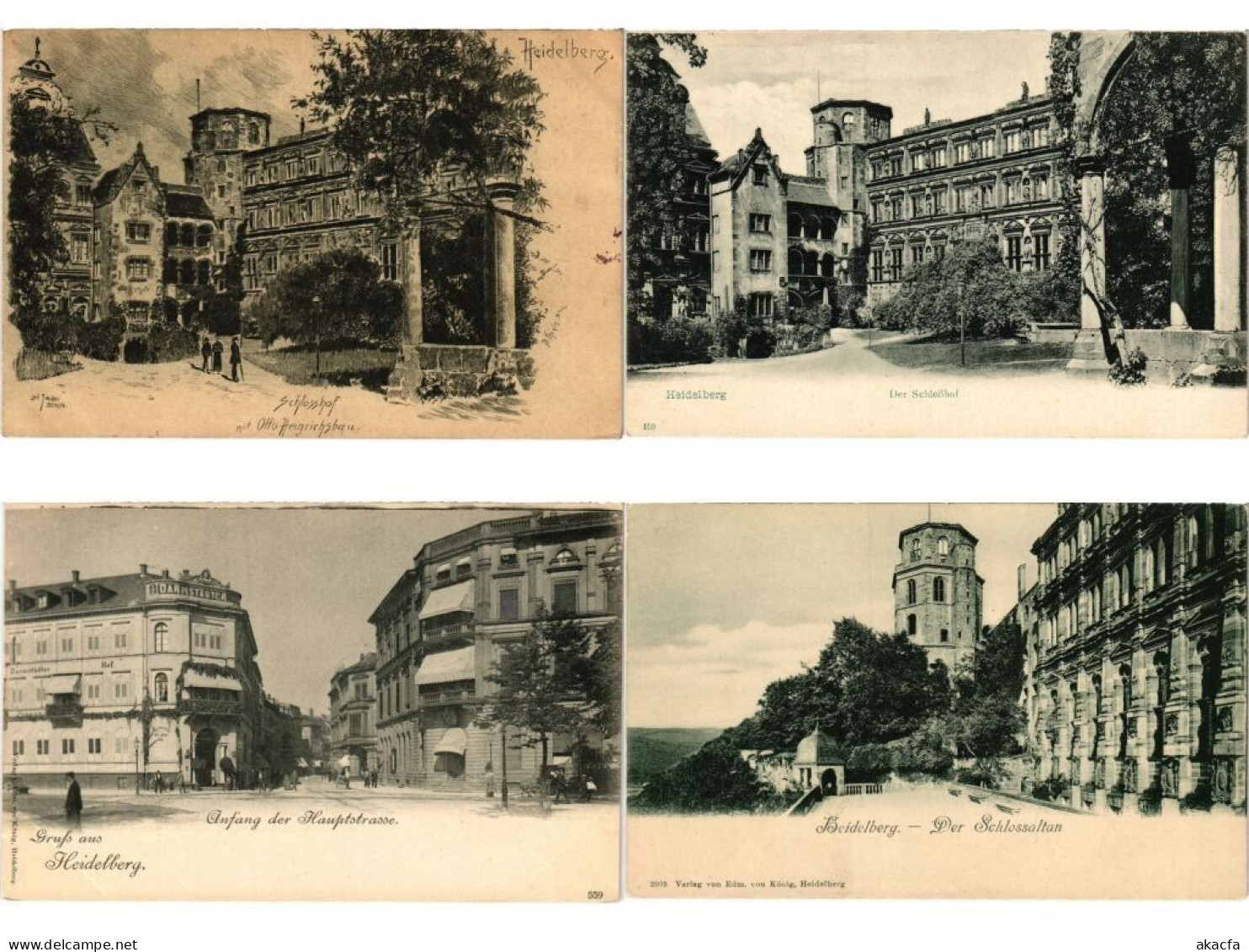 HEIDELBERG Germany 51 Vintage Postcards Mostly pre-1920 (L6575)