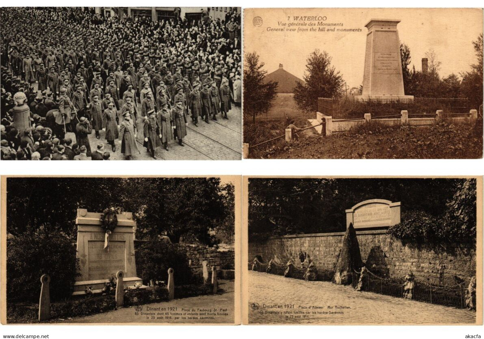 FUNERALS CEMETERIES MOSTLY MILITARY, 92 Old Postcards Mostly Pre-1950 (L6215) - Colecciones Y Lotes