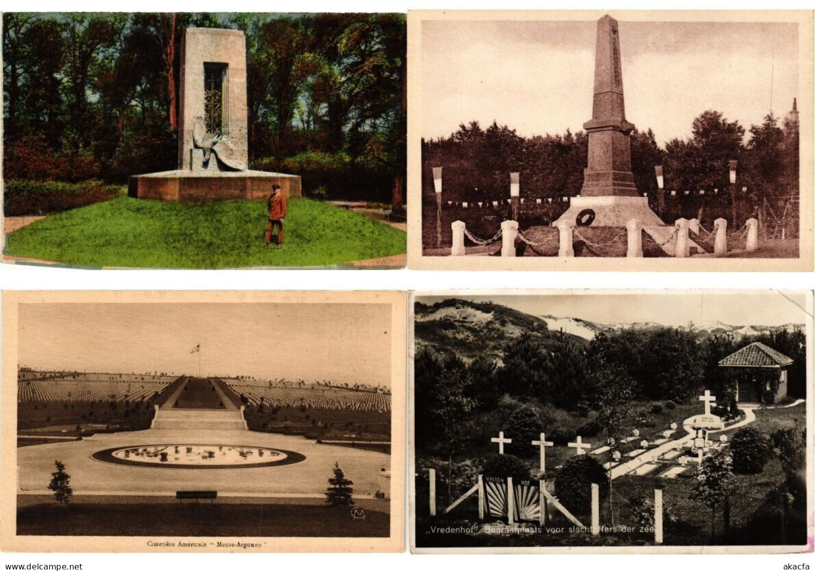 FUNERALS CEMETERIES MOSTLY MILITARY, 92 Old Postcards Mostly pre-1950 (L6215)