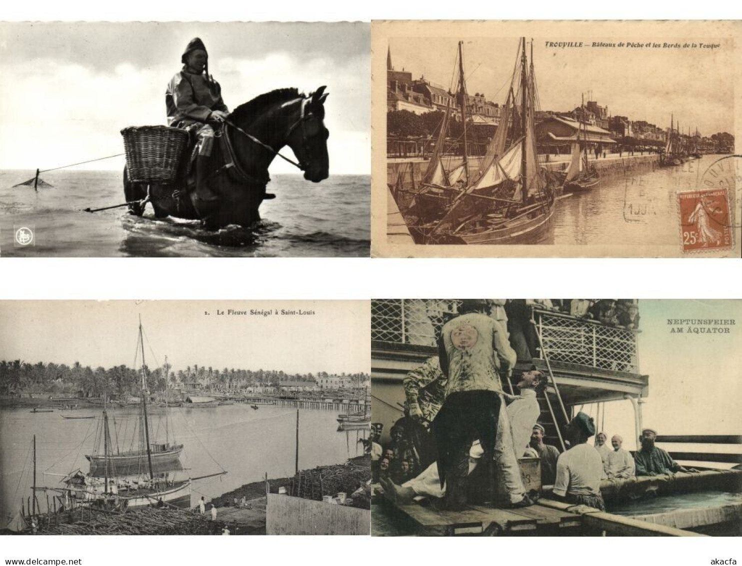 FISHERY, FISHING, FOLKLORE, MOSTLY FRANCE 49 Vintage Postcards (L6578) - Collections & Lots