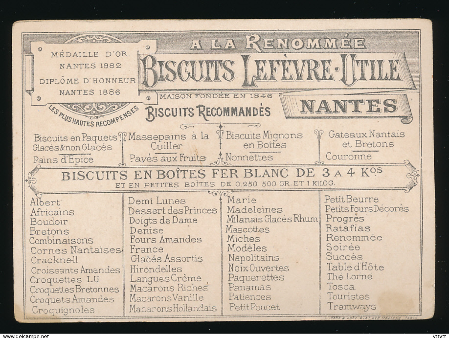 Chromo : Biscuits Lefèvre-Utile, Nantes, LU "Le Défilé", Militaria, Soldats, Armée, Militaires, 2 Scans - Lu