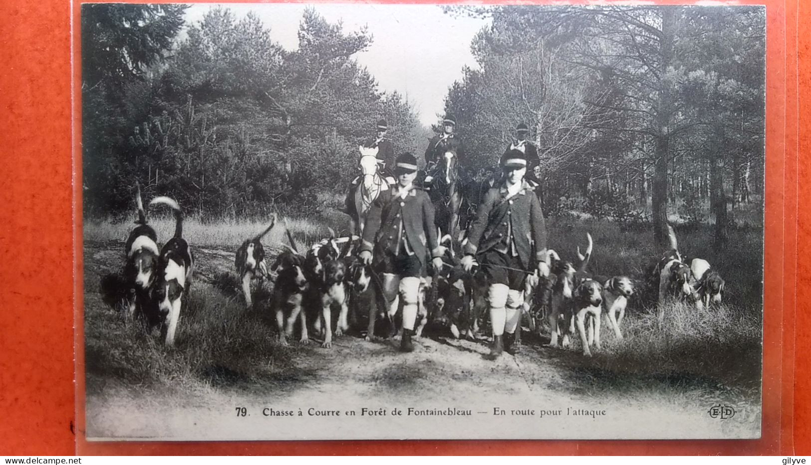 CPA. Chasse à Courre En Forêt De Fontainebleau. En Route Pour L'attaque .(AF.106) - Chasse