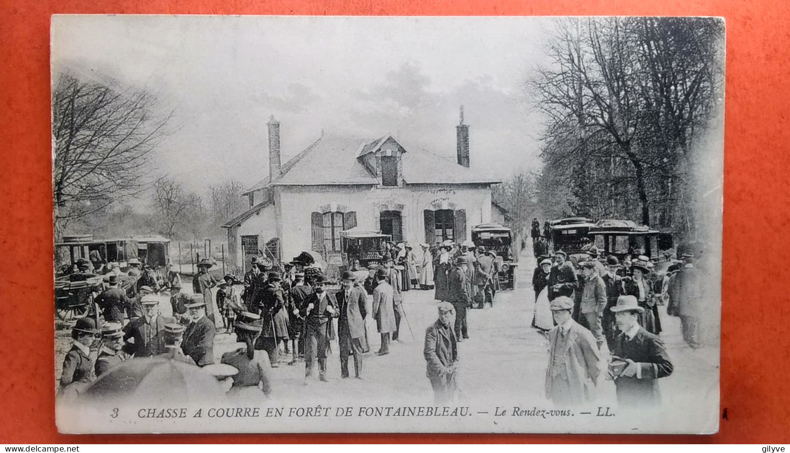 CPA. Chasse à Courre En Forêt De Fontainebleau. Le Rendez Vous.   (AF.118) - Chasse