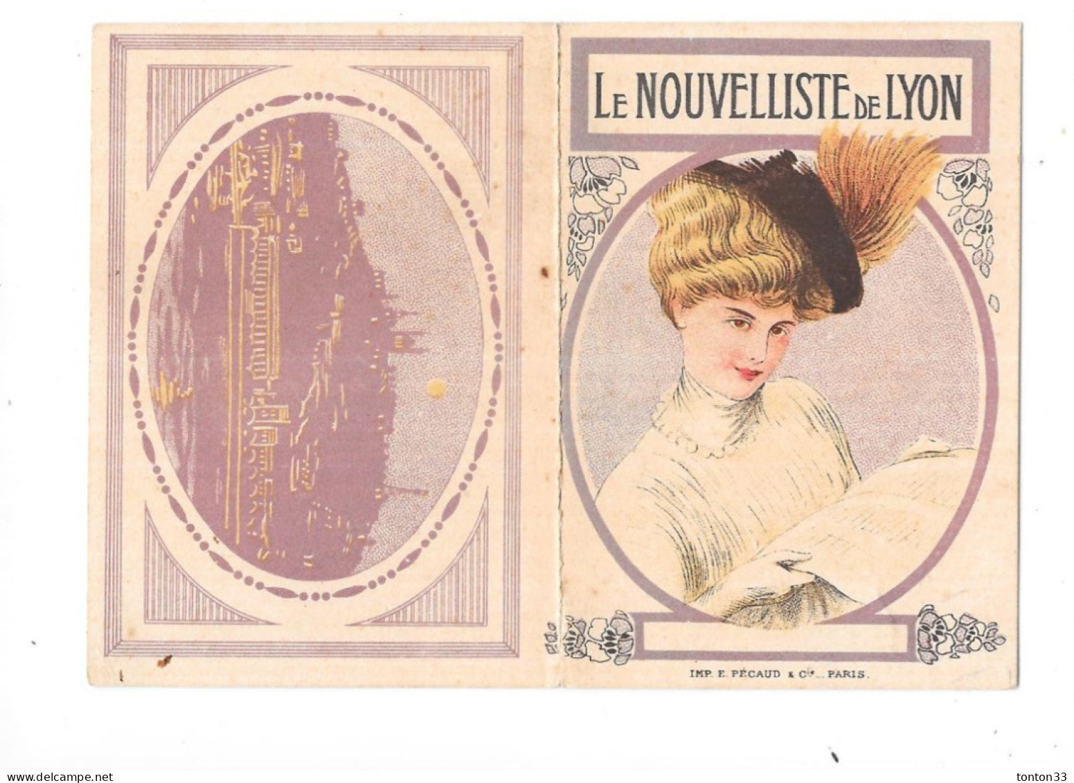 DEPT 69 - Le NOUVELLISTE De LYON - Calendrier De 1912 - RARE - VINC - - Petit Format : 1901-20