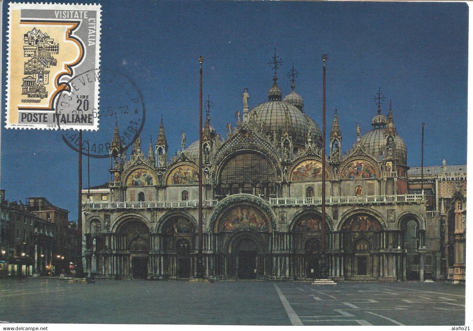 ITALIE - CARTE MAXIMUM - Yvert N° 952 - TOURISME - BASILIQUE ST-MARC à VENISE - Cartes-Maximum (CM)