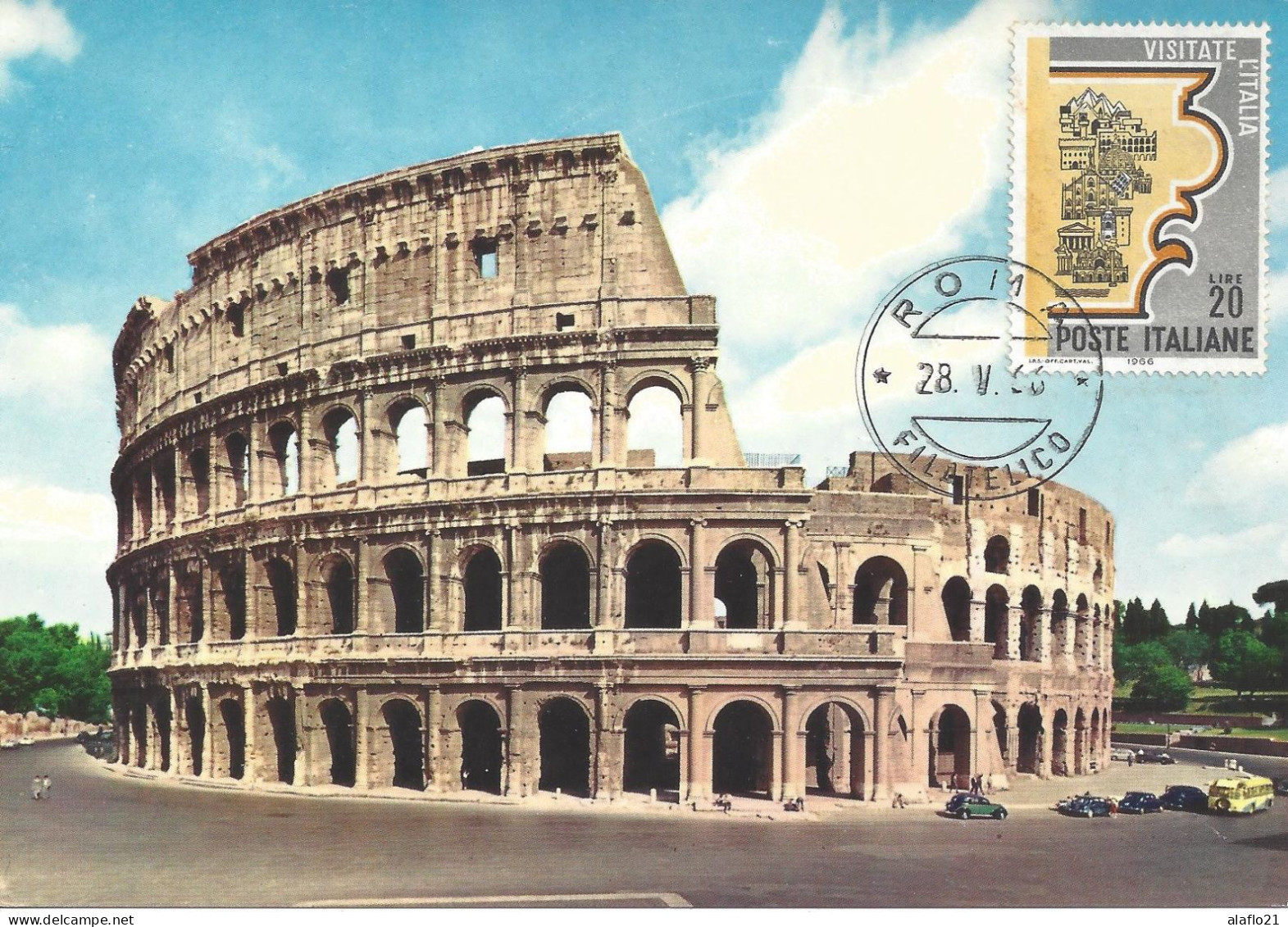 ITALIE - CARTE MAXIMUM - Yvert N° 952 - TOURISME - Le COLISEE à ROME - Cartes-Maximum (CM)