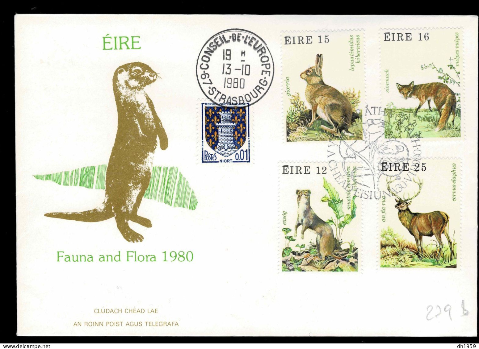 IRLANDE IRELAND EIRE FAUNA And FLORA FAUNE FLORE  CONSEIL EUROPE TIRAGE LIMITE LIMITED EDITION 75 Ex - Covers & Documents
