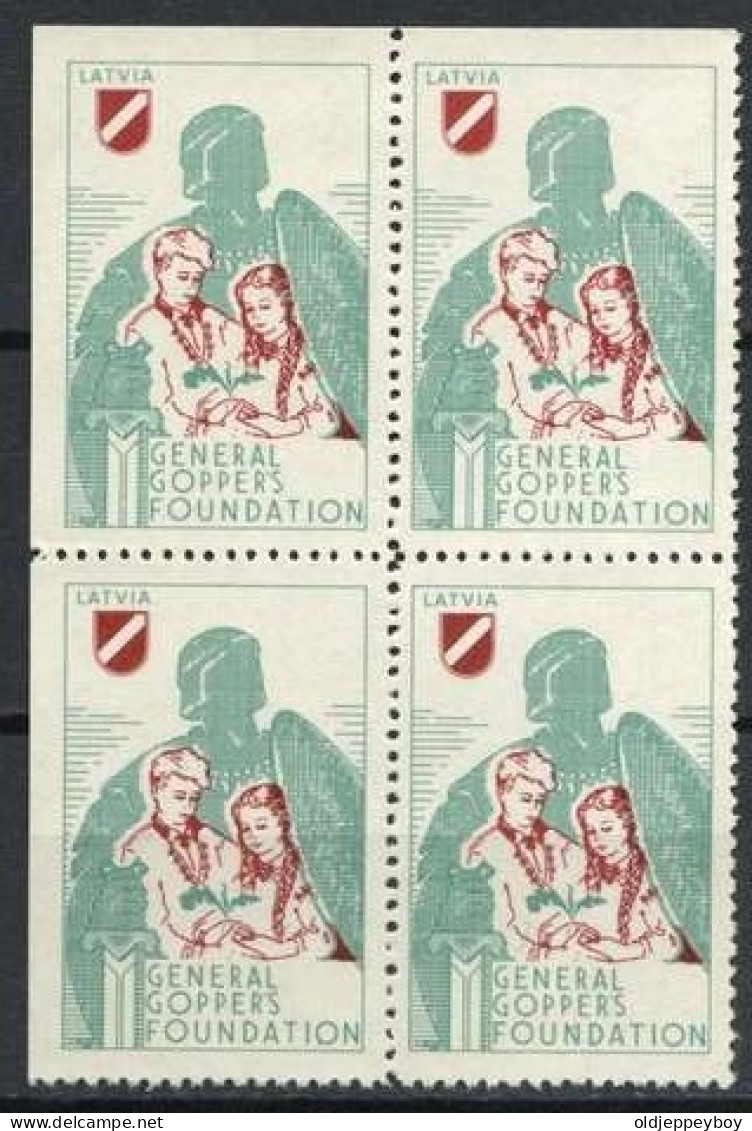 MNH** Latvia GOPPERS FOUNDATION Pfadfinder Reklamemarke VIGNETTE CINDERELLA SCOUTS SCOUTING BOY SCOUTS - Unused Stamps