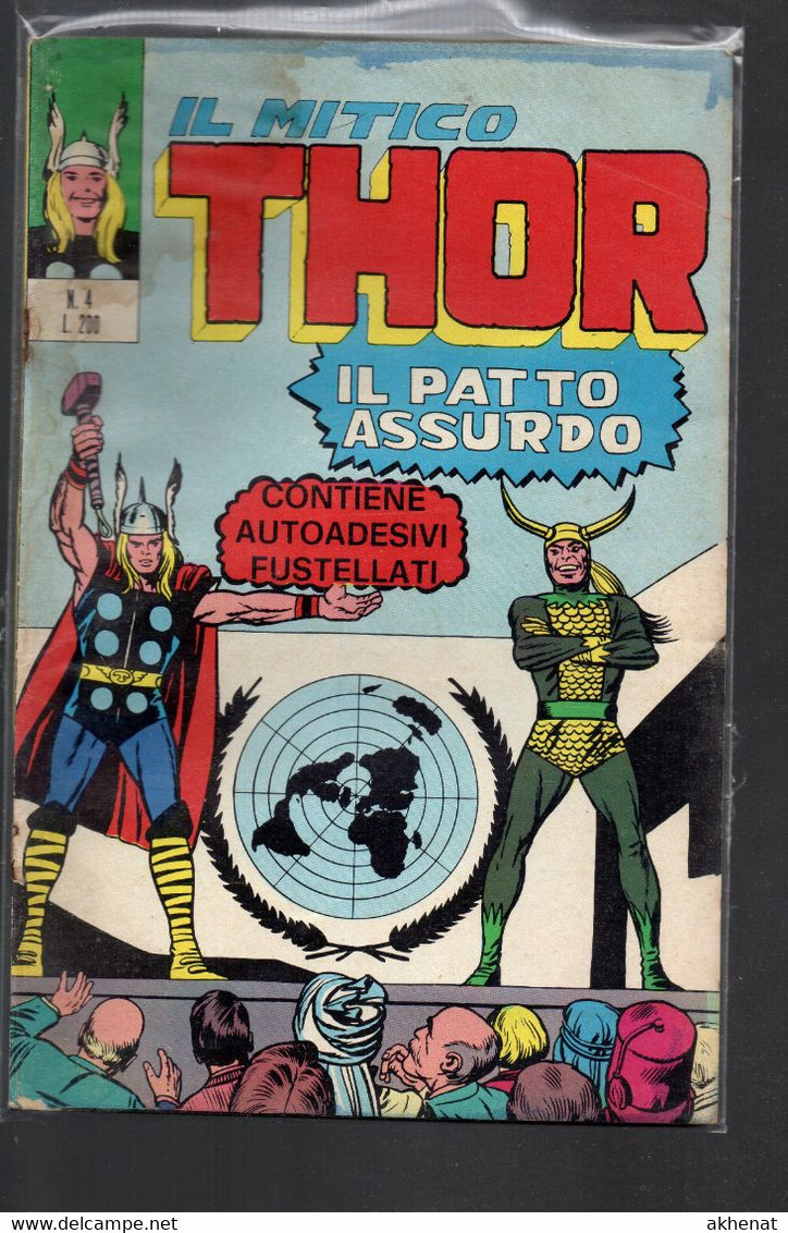 BIG - IL MITICO THOR . Ed. Corno 1971 Il N° 4 Usato . Bordo Colorato . Difetti - Super Eroi