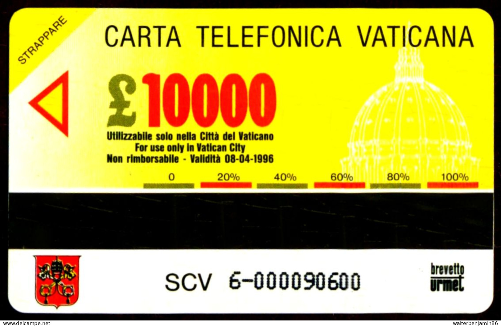 G VA 6 C&C 6006 SCHEDA TELEFONICA NUOVA MAGNETIZZATA VATICANO MICHELANGELO CAPPELA SISTINA - Vaticano