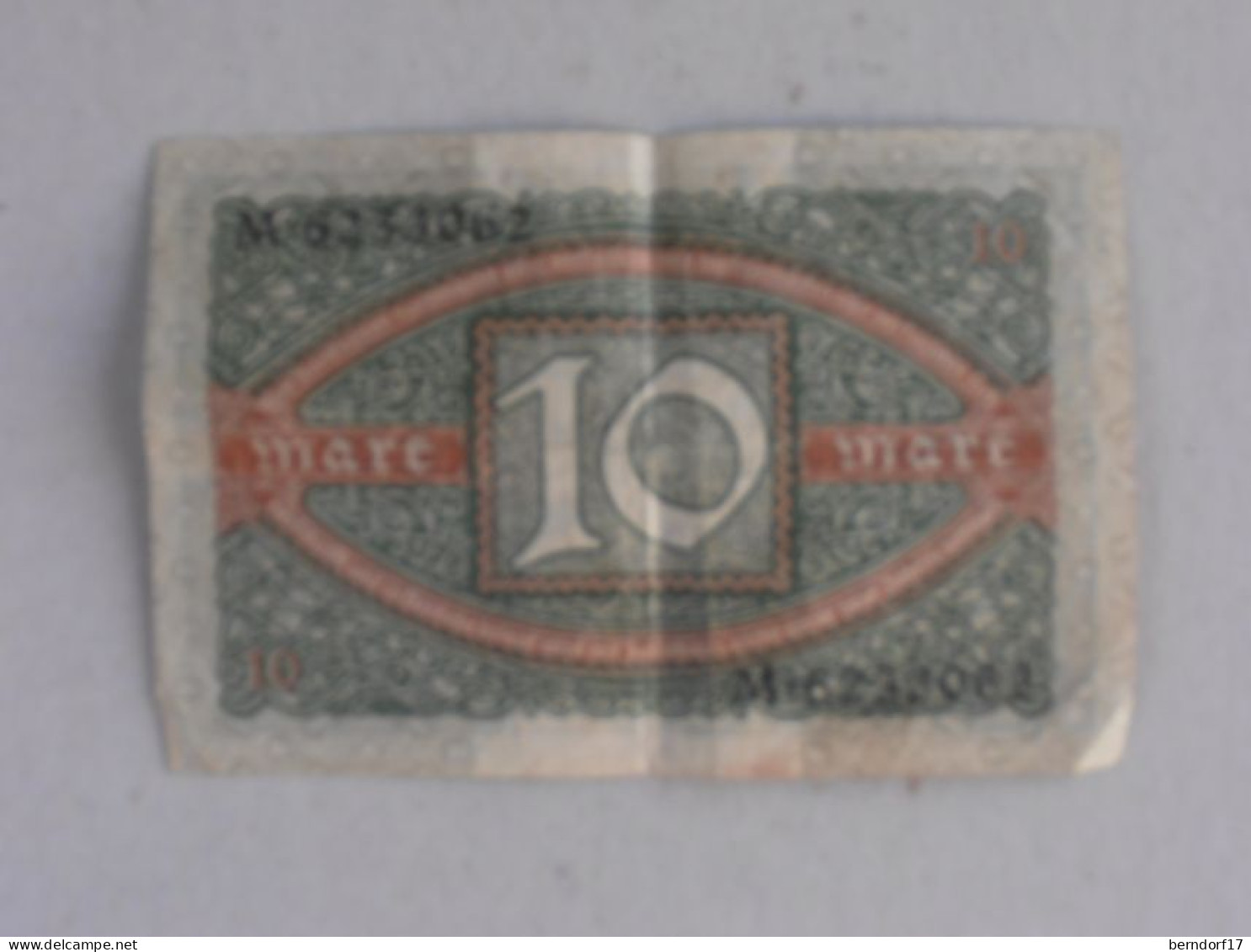 REICHSBANKNOTE 10 - 10 Mark