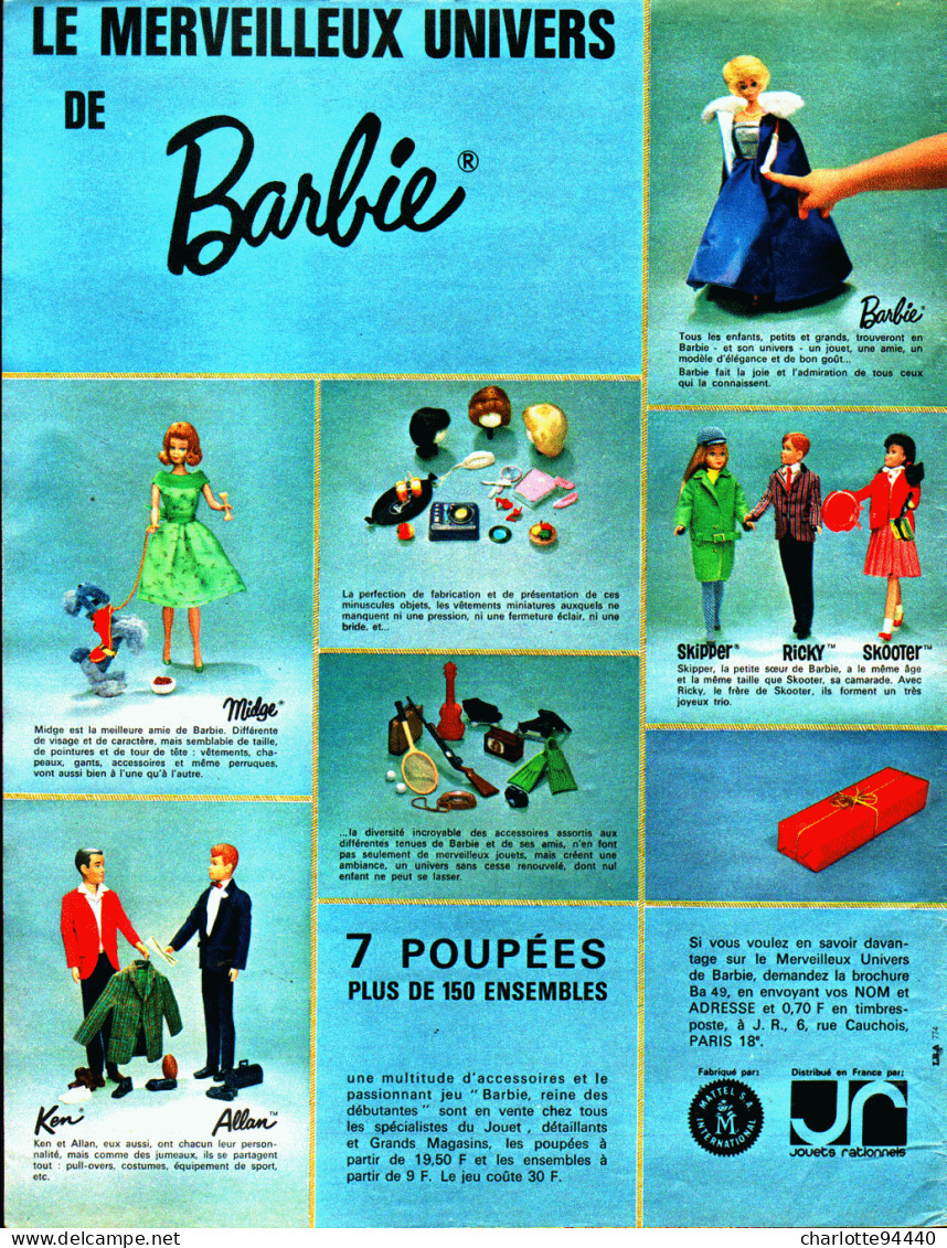 PUB POUPEE " BARBIE  "   1965 (33 ) - Barbie