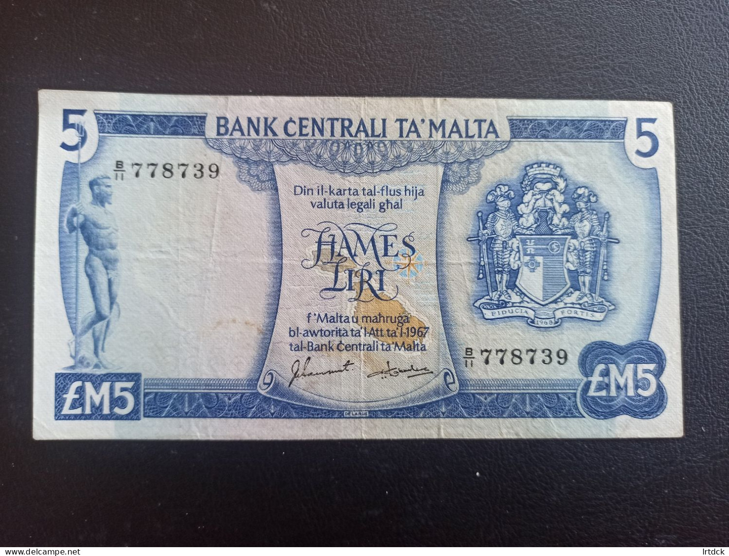 Malte  5 Liri (pound) 1973 Ttb+ - Malte