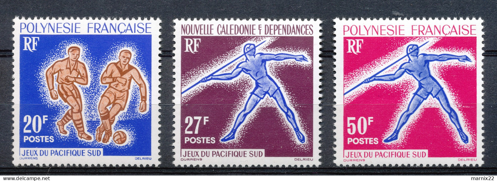 POLYNESIE FRANCAISE / NOUV. CALEDONIE & DEP. - 1963 - JEUX DU PACIFIC SUD, SUVA    - Neufs