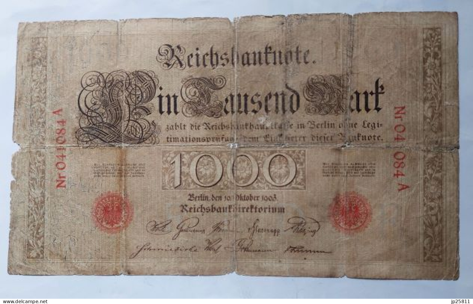 Duitsland Deutschland Germany 1000 Mark 1903 - Sonstige & Ohne Zuordnung