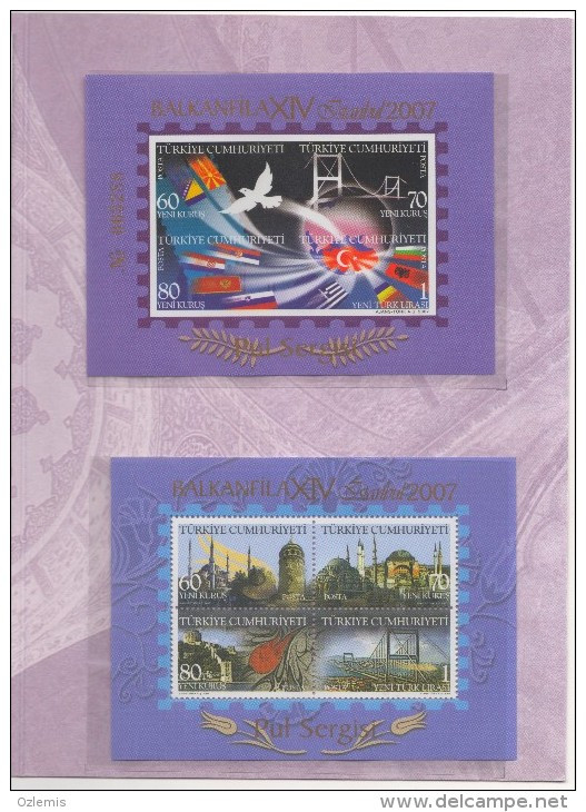 TURQUIE,TURKEI TURKEY 2007 BALKANFILA XIV ISTANBUL 2007 PORTFOLIO - Unused Stamps