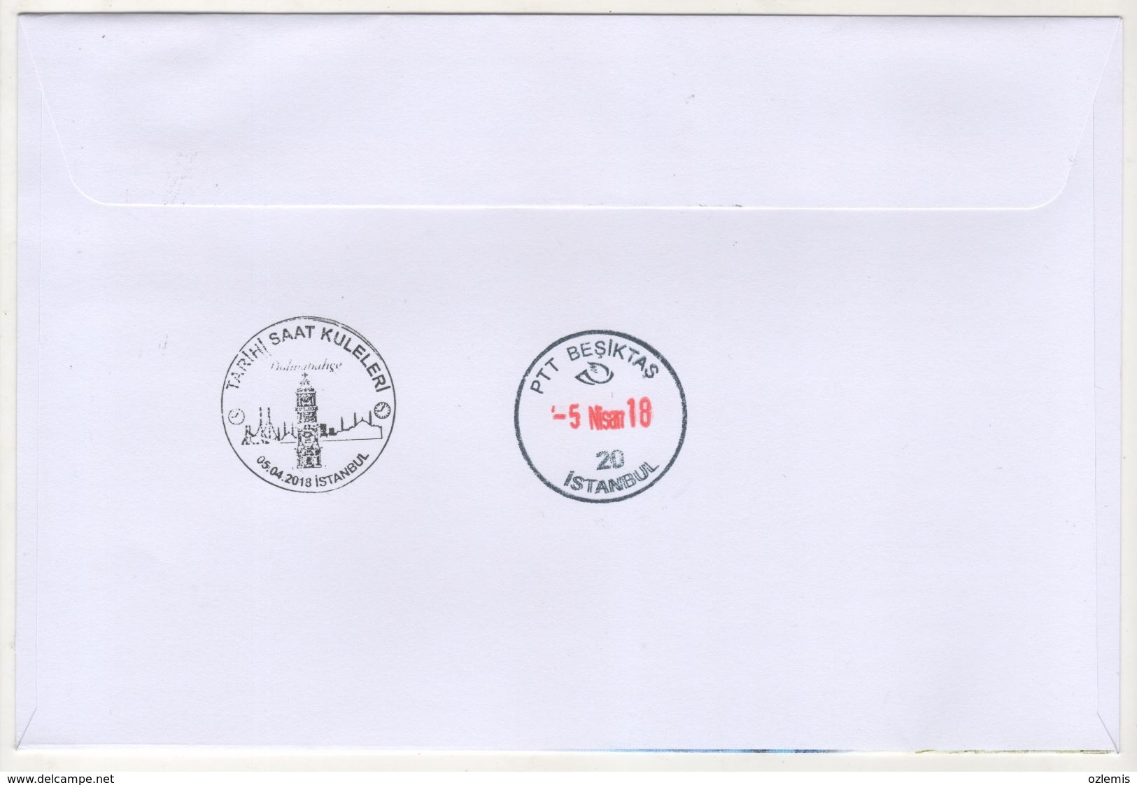 TURQUIE,TURKEI TURKEY HISTORIC CLOCK TOWERS DOLMABAHCE FIRST DAY COVER - Covers & Documents