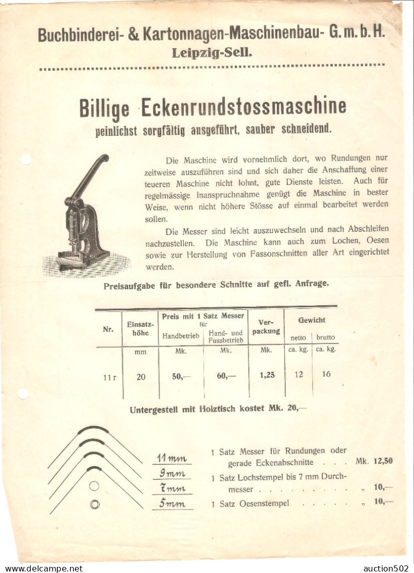 Buchbinderei - & Kartonnagen-Maschinen GMBH Leipzig - Sell - Material Y Accesorios