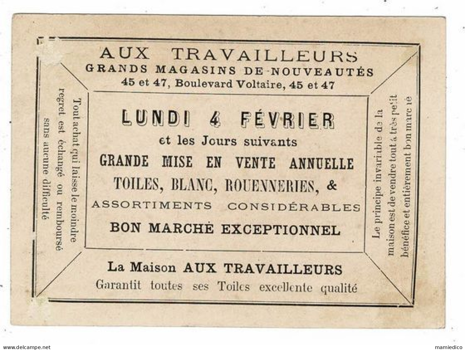 Thème CHASSE A COURRE- 3 CHROMOS " AUX TRAVAILLEURS  Nouveautés" Scans Recto-verso - Chasse