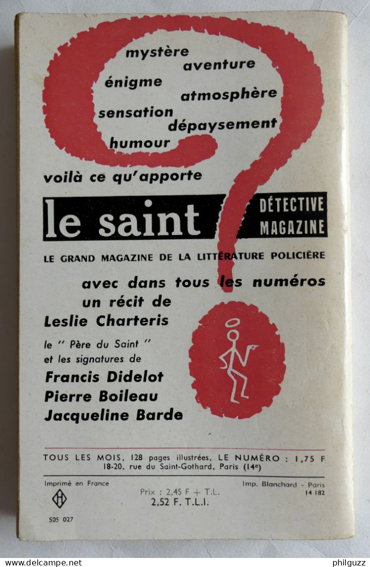 LIVRE LES AVENTURES DU SAINT LA LOI DU SAINT Leslie Charteris A Fayard Rééd 2T 1965 - Artheme Fayard