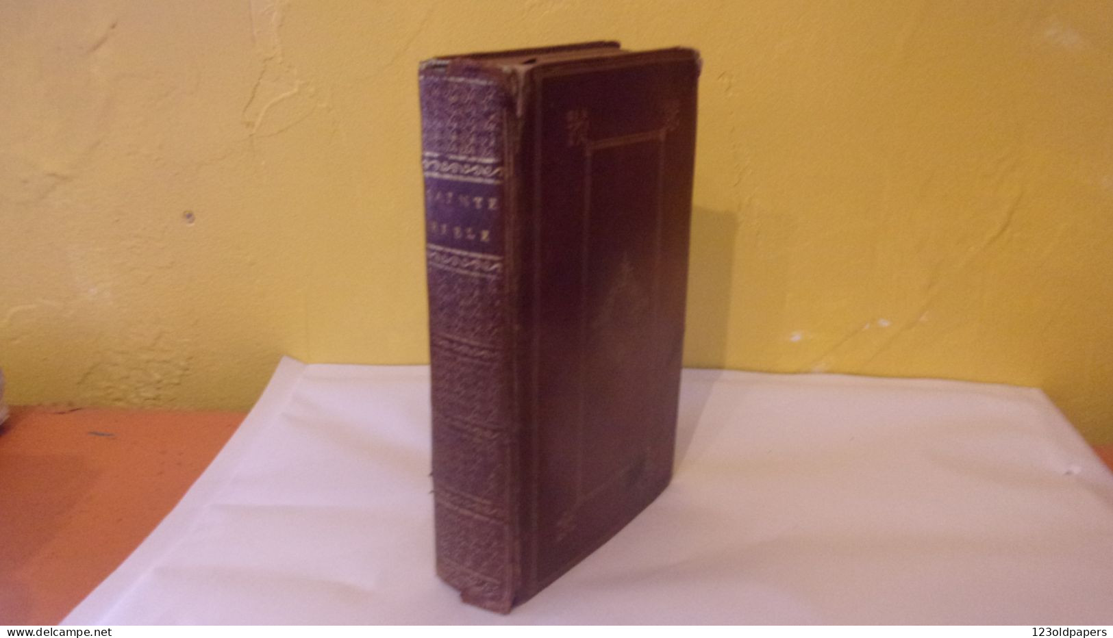 RARE ET SUPERBE La Sainte Bible Cologne, Aux Dépens De La Compagnie, 1739 ILLUSTRATION PICART GRAVE YVER MAROQUIN ROUGE - 1701-1800