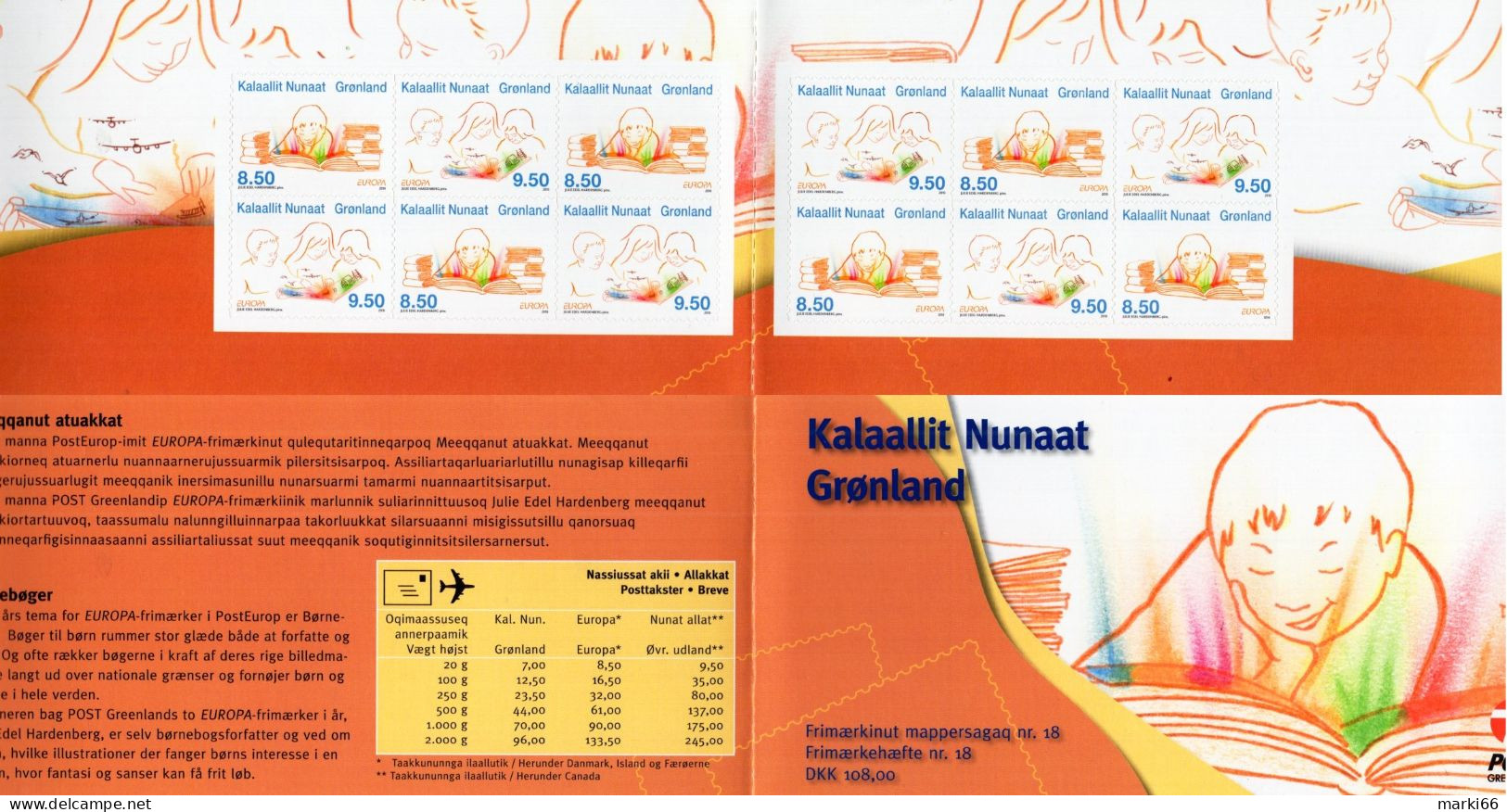 Greenland - 2010 - Europa CEPT - Children Books - Mint Stamp Booklet - Markenheftchen