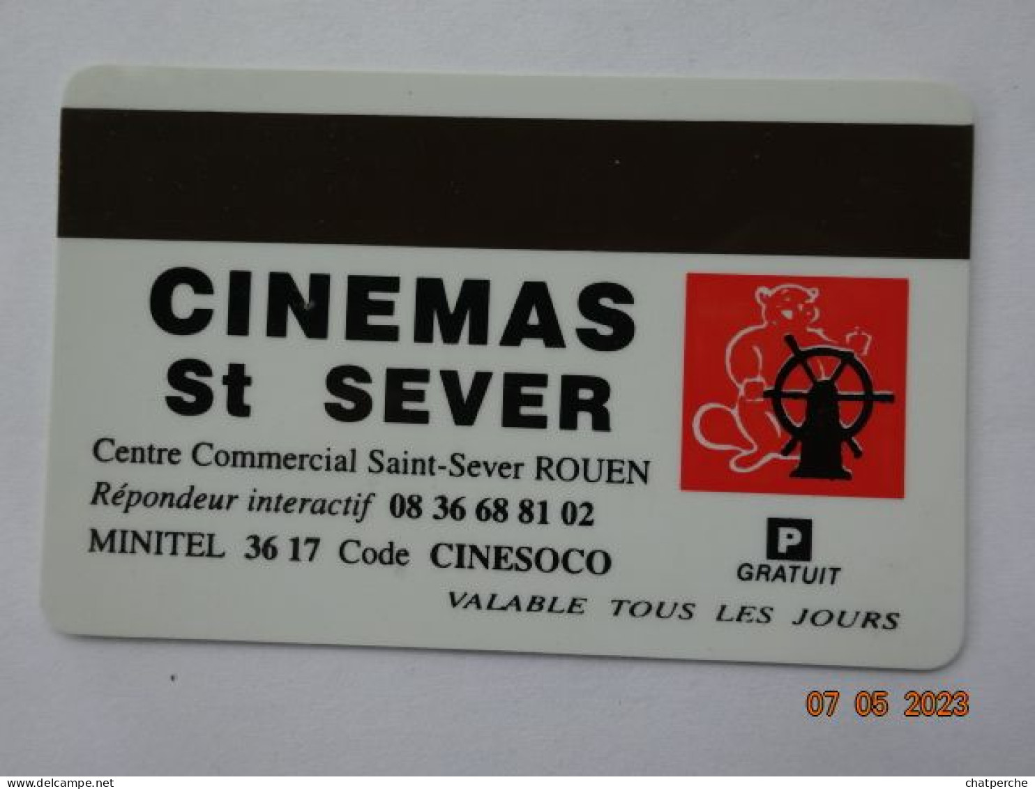 CINECARTE CARTE CINEMA CINE CARD BANDE MAGNETIQUE  CINEMA SAINT SEVER 76 SEINE MARITIME - Entradas De Cine