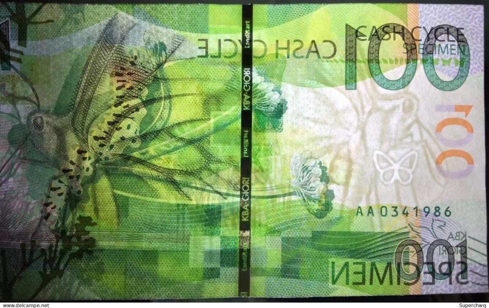 Banknote Collection，Swiss Gobao KBA NotaSys Butterfly Transformation Banknote Edition Commemorative Voucher Exquisitely - Qatar